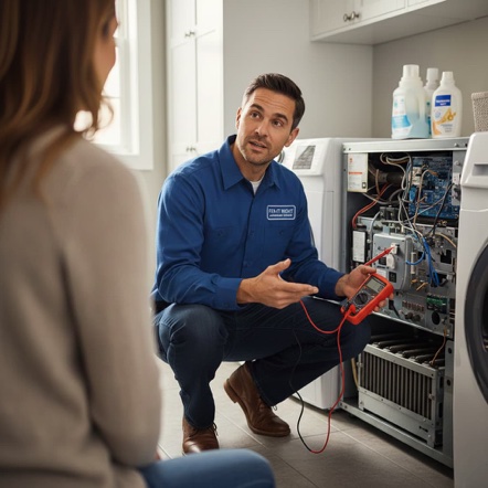 Our technician diagnoses the problem